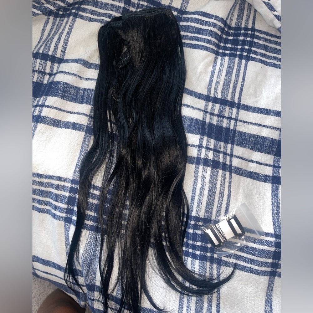 Clips for hair extensions human